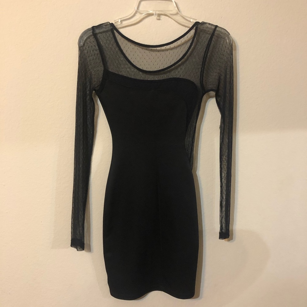 Sexy black fitted dress